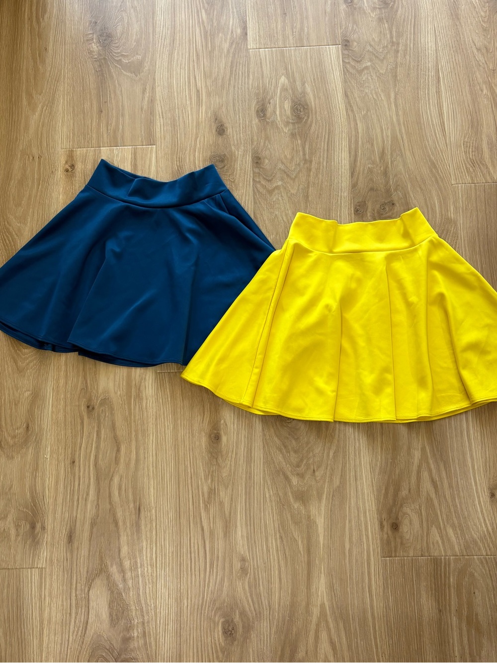 simlu Skater Skirt Bundle – Yellow + Teal Blue – Size Medium 💛💙